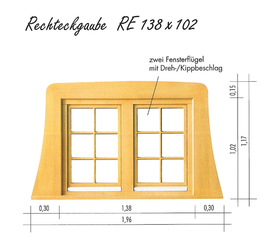 Rechteckgaube RE 138x102